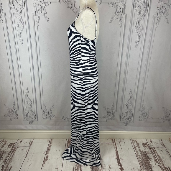Classy Zebra Stripe Print Maxi Bodycon Cami Dress - Picture 10 of 11